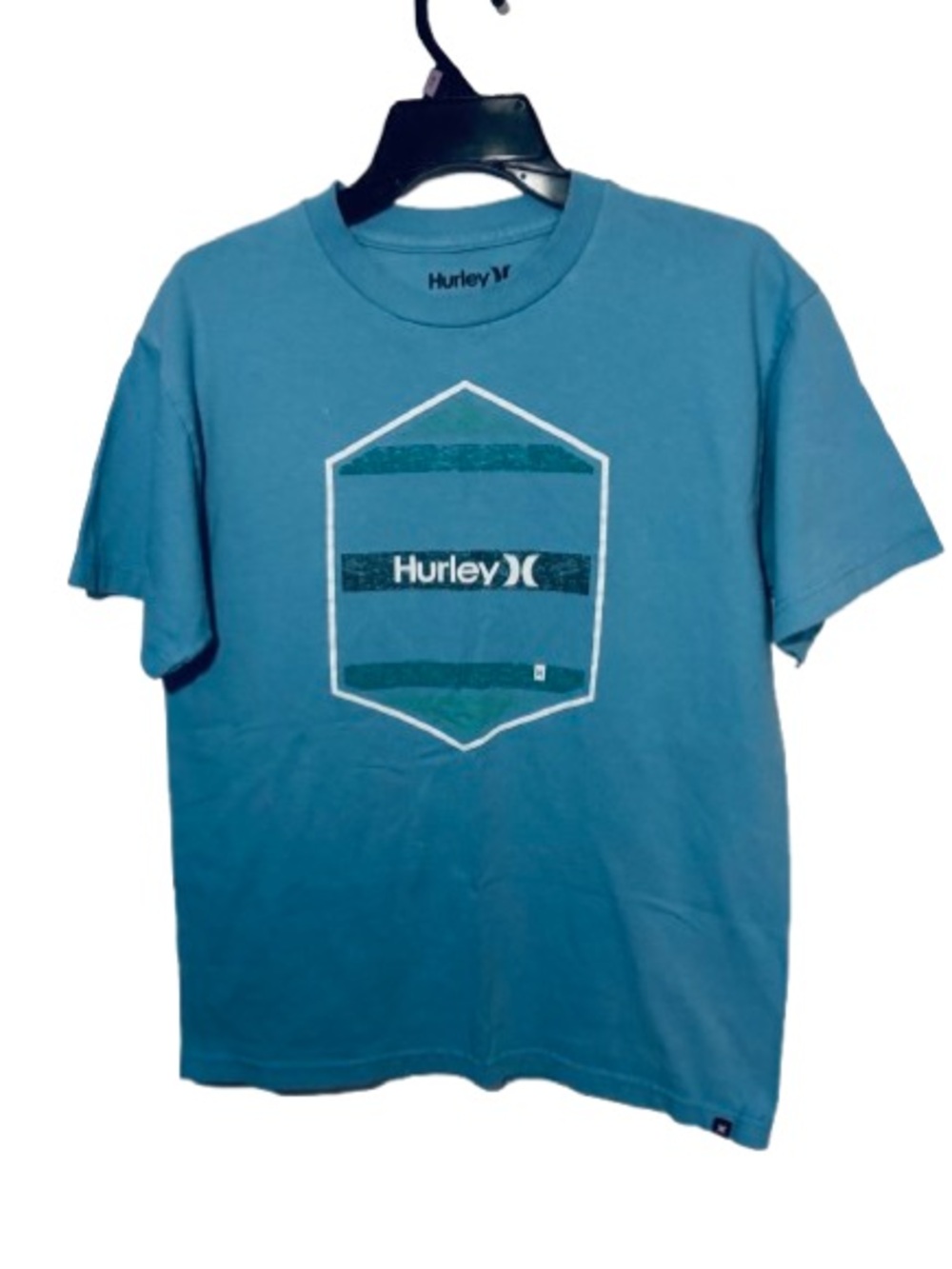 Hurley Men’s Teal Graphic Short-Sleeve T-Shirt Medium